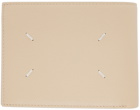 Maison Margiela Beige Leather Bifold Wallet