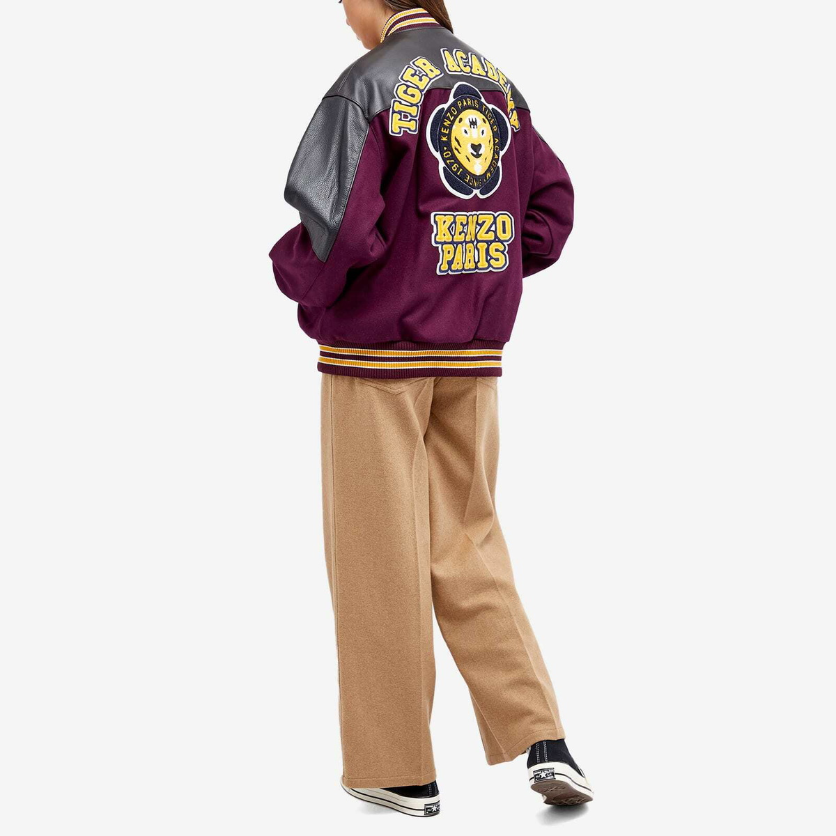 Kenzo Women's Tiger Academy Varsity Jacket in Prune Kenzo