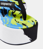 Coperni Printed platform thong sandals