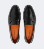 Santoni Milo leather penny loafers