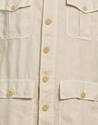 120% Lino Mens Shirt in Beige