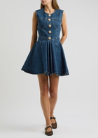 Self-portrait Embellished Denim Mini Dress