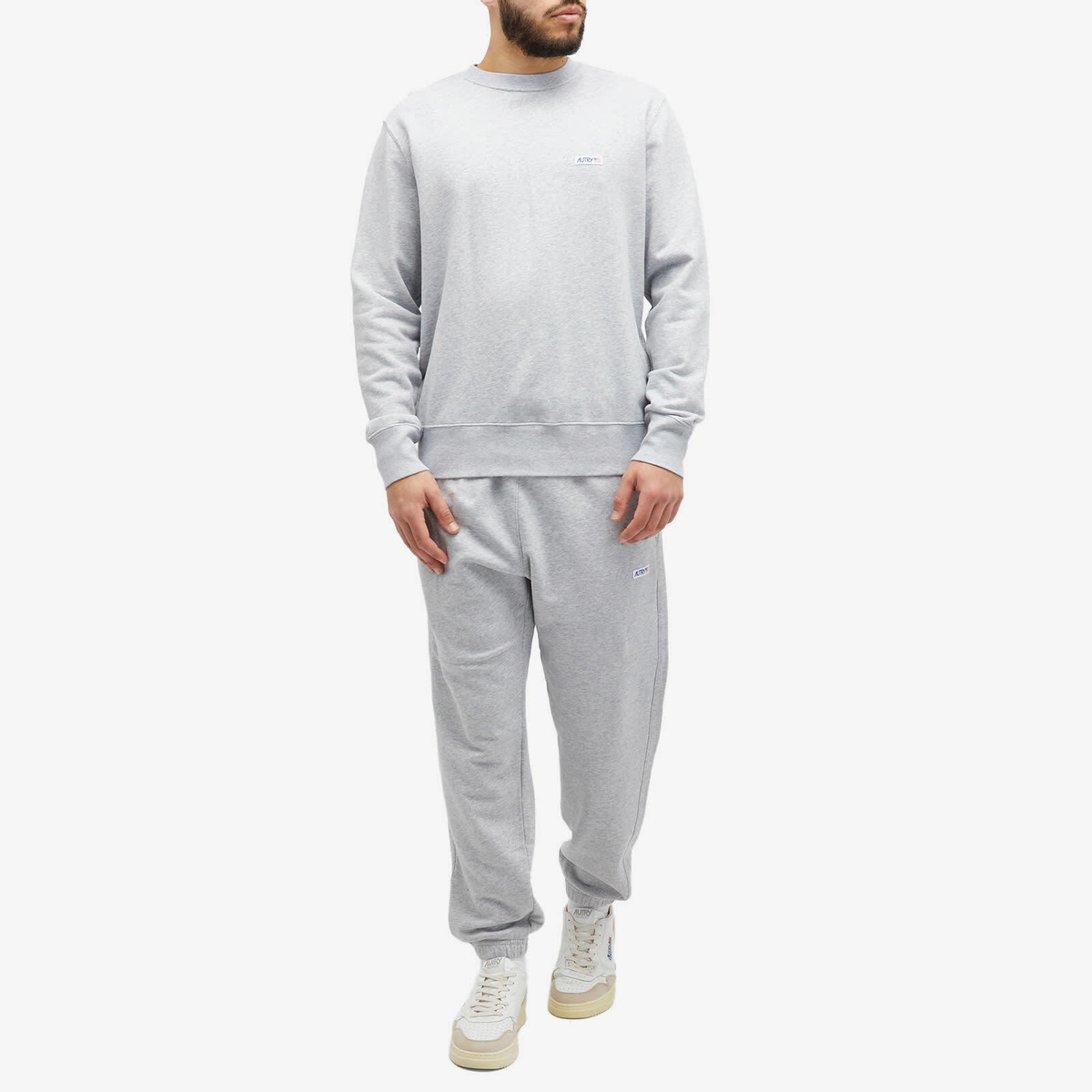 Autry Men's Flag Logo Crew Sweat in Melange
