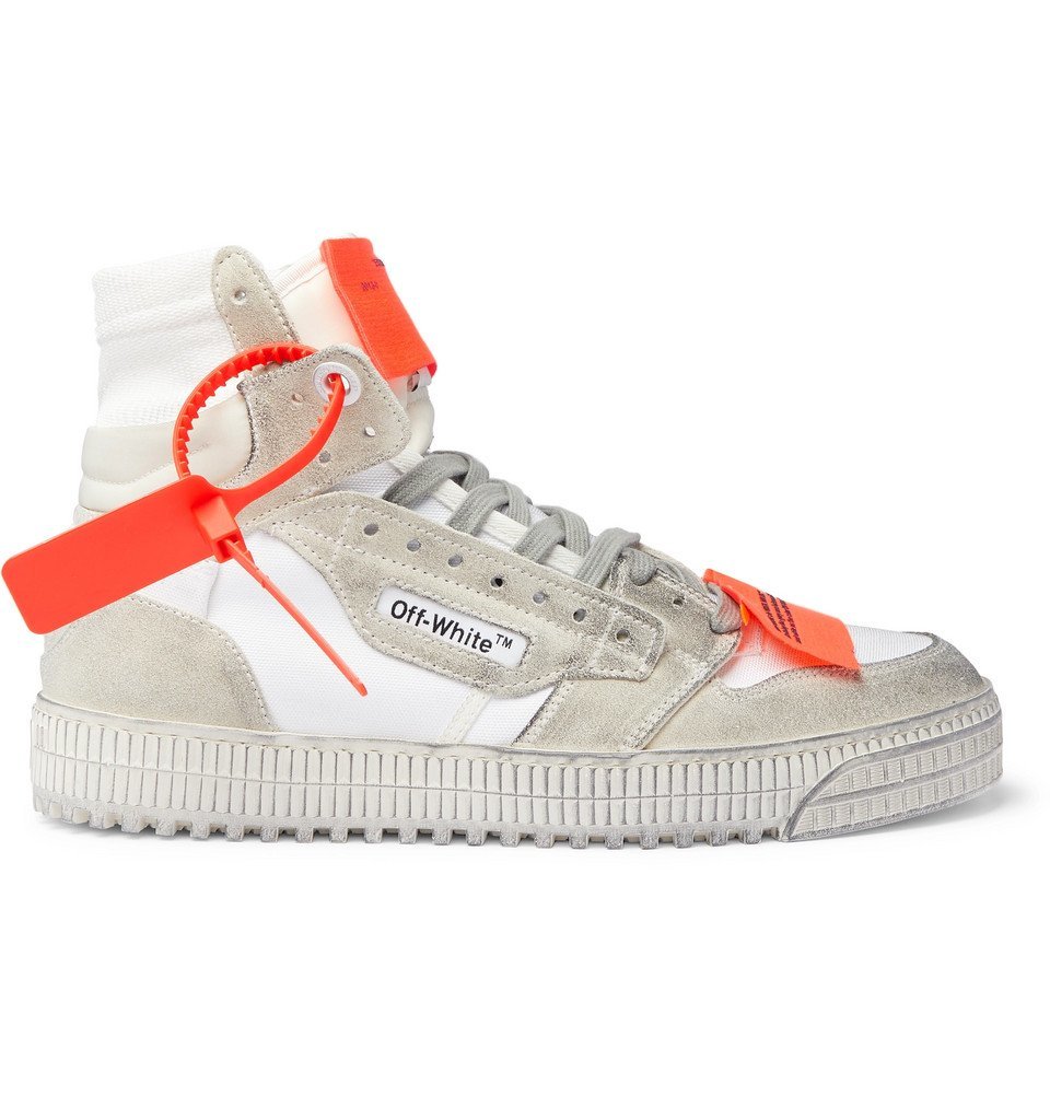 Off-White - Off-Court 3.0 Distressed Suede, Leather and Canvas