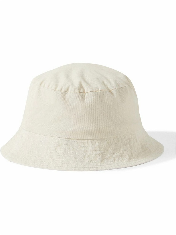 Photo: Ninety Percent - Garment-Dyed Organic Cotton-Blend Twill Bucket Hat - Neutrals