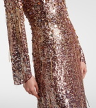 Jenny Packham Phara embellished fringed gown