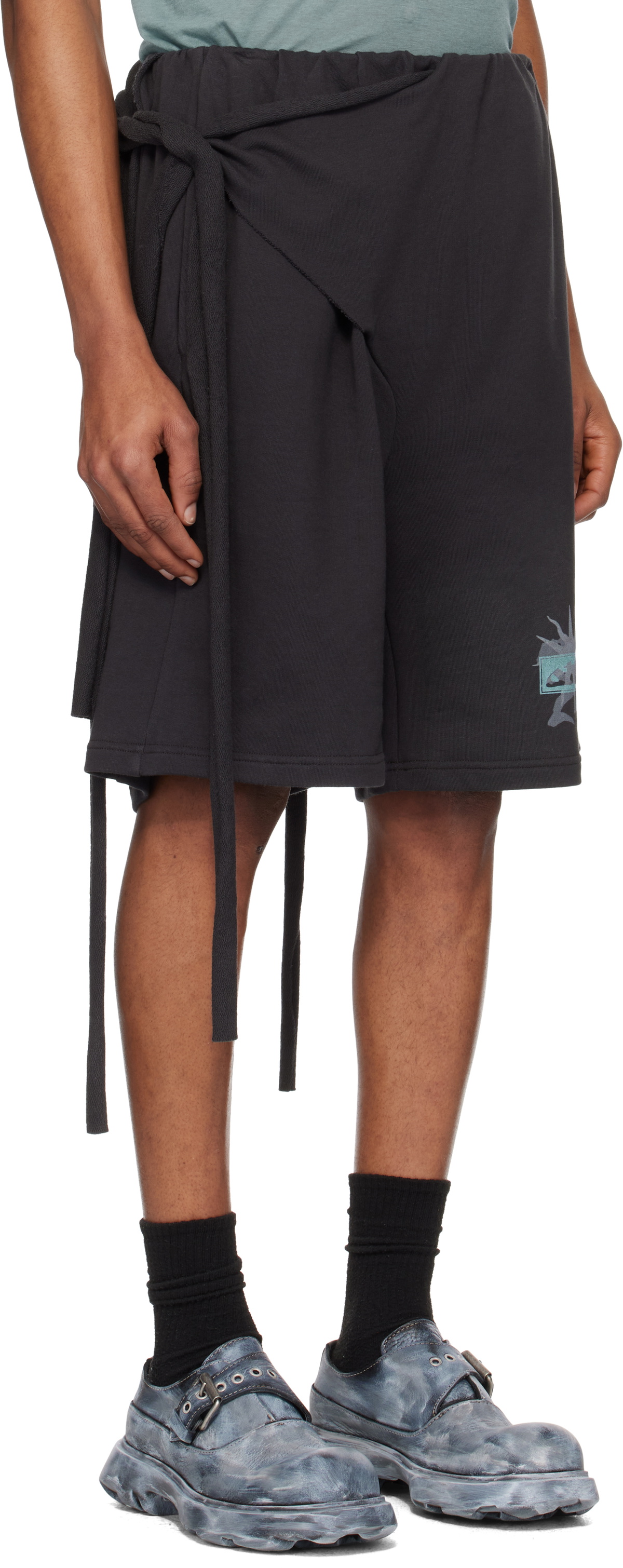 Ottolinger Black Wrap Track Shorts