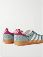 adidas Originals - Sean Wotherspoon Gazelle Indoor Embroidered Mushroom Leather Sneakers - Multi