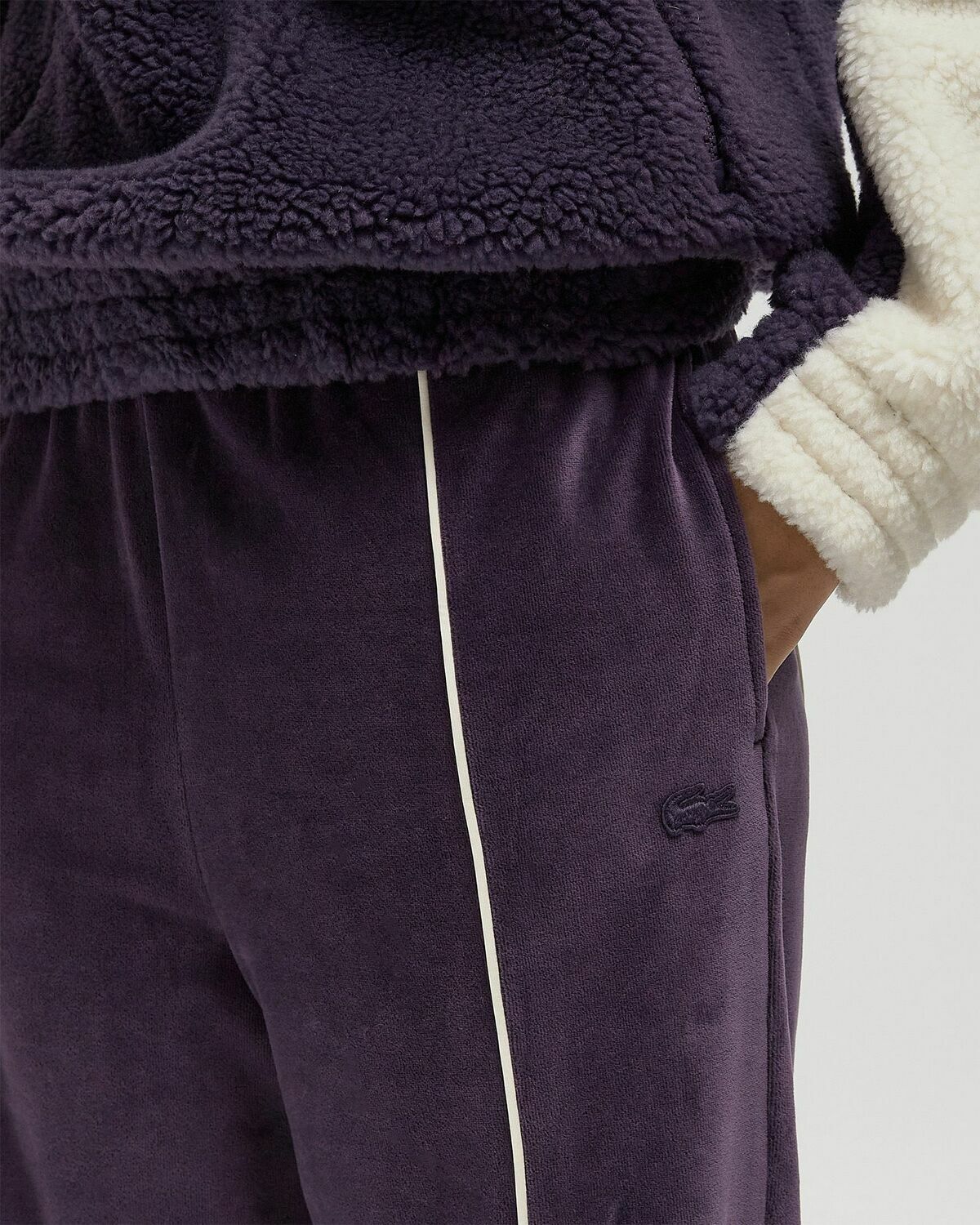 Lacoste TRACK PANTS Purple Womens Tracksuit Set