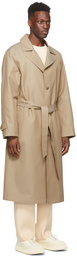 LE17SEPTEMBRE Beige Twill Single-Breasted Trench Coat