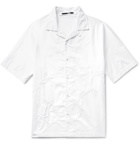 McQ Alexander McQueen - Monster Billy Camp-Collar Logo-Appliquéd Cotton Shirt - White