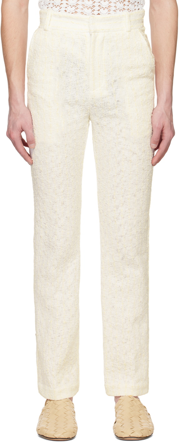 young n sang White Stripe Trousers