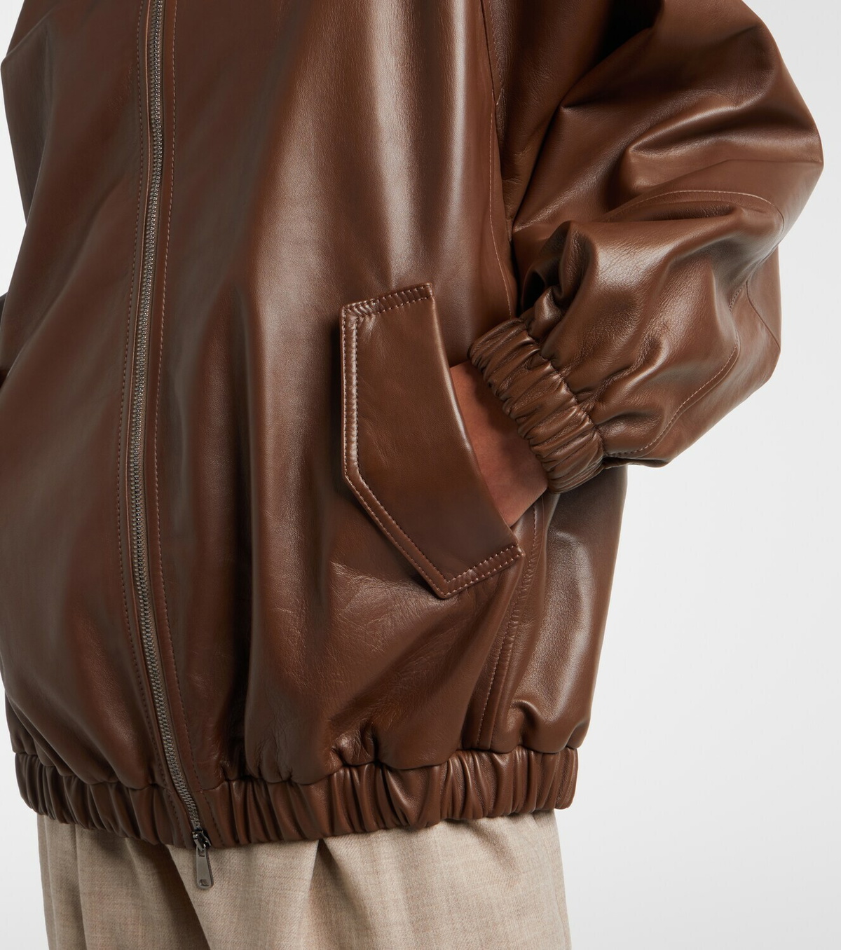 Brunello Cucinelli Monili leather jacket