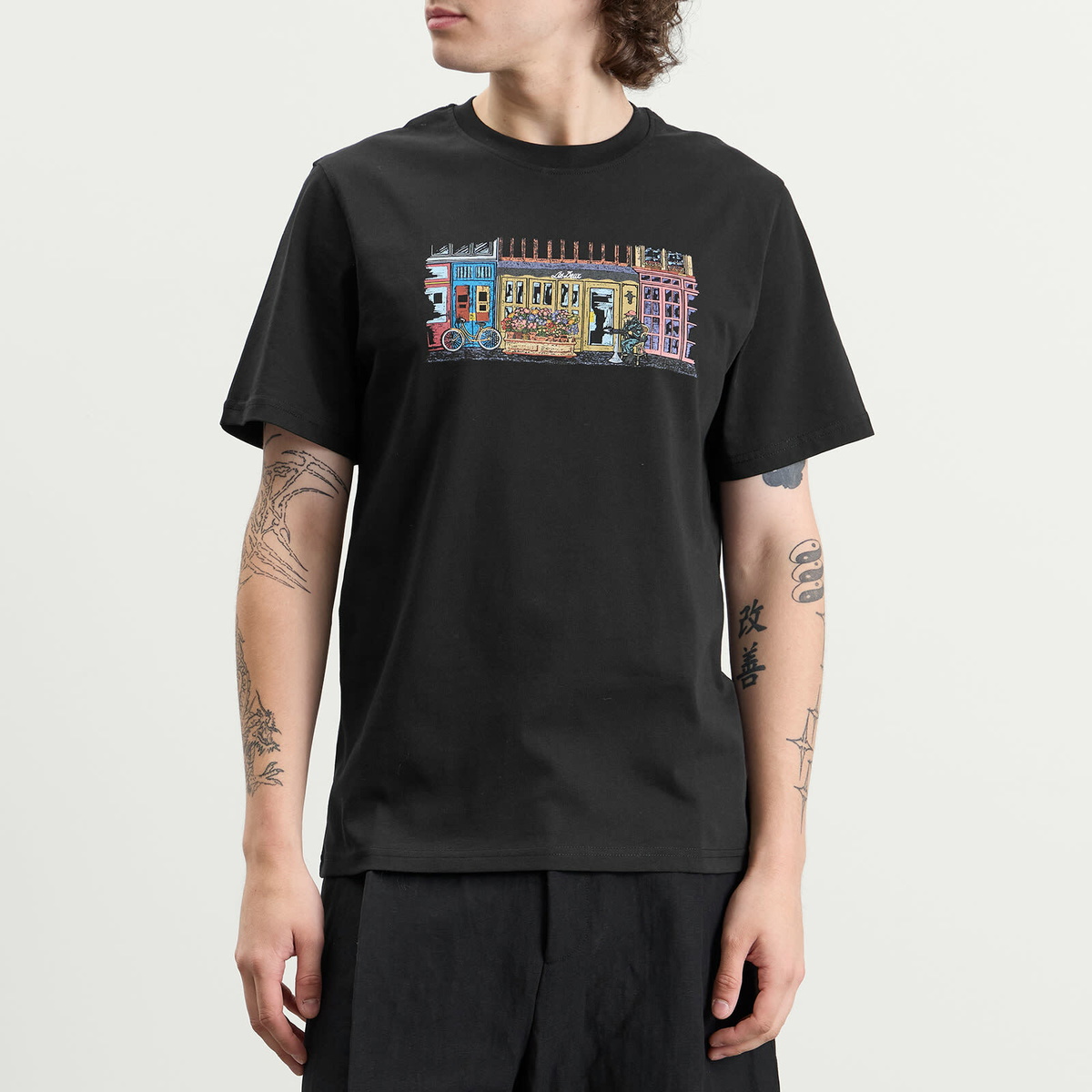 Les Deux Men's Market T-Shirt in Black