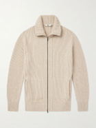 Altea - Ribbed Virgin Wool Cardigan - Neutrals