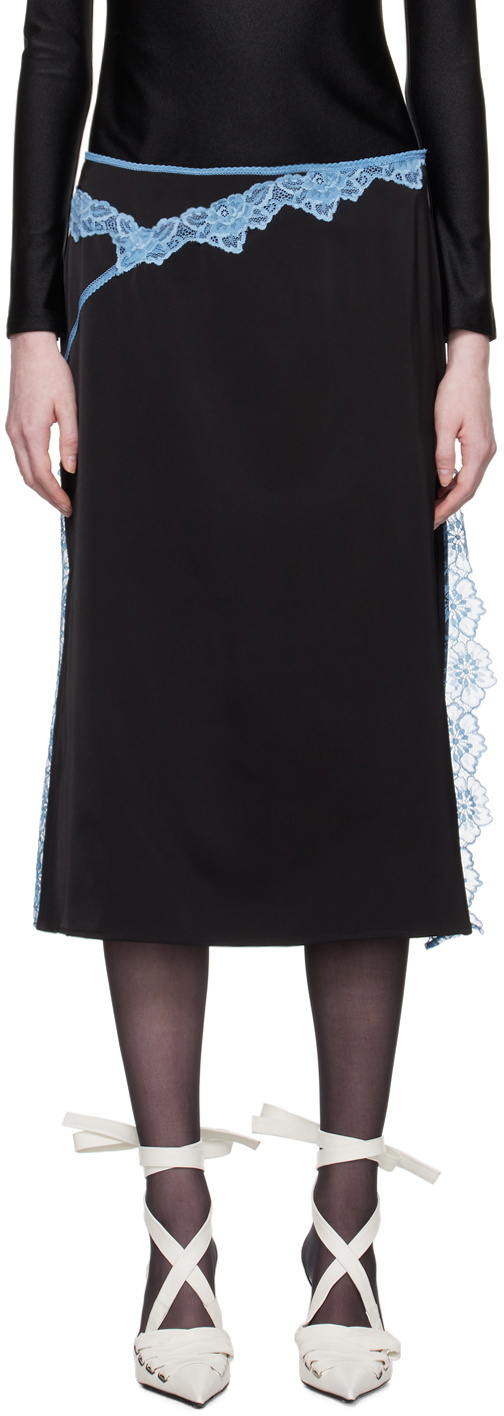 VAILLANT Black Cigarette Midi Skirt