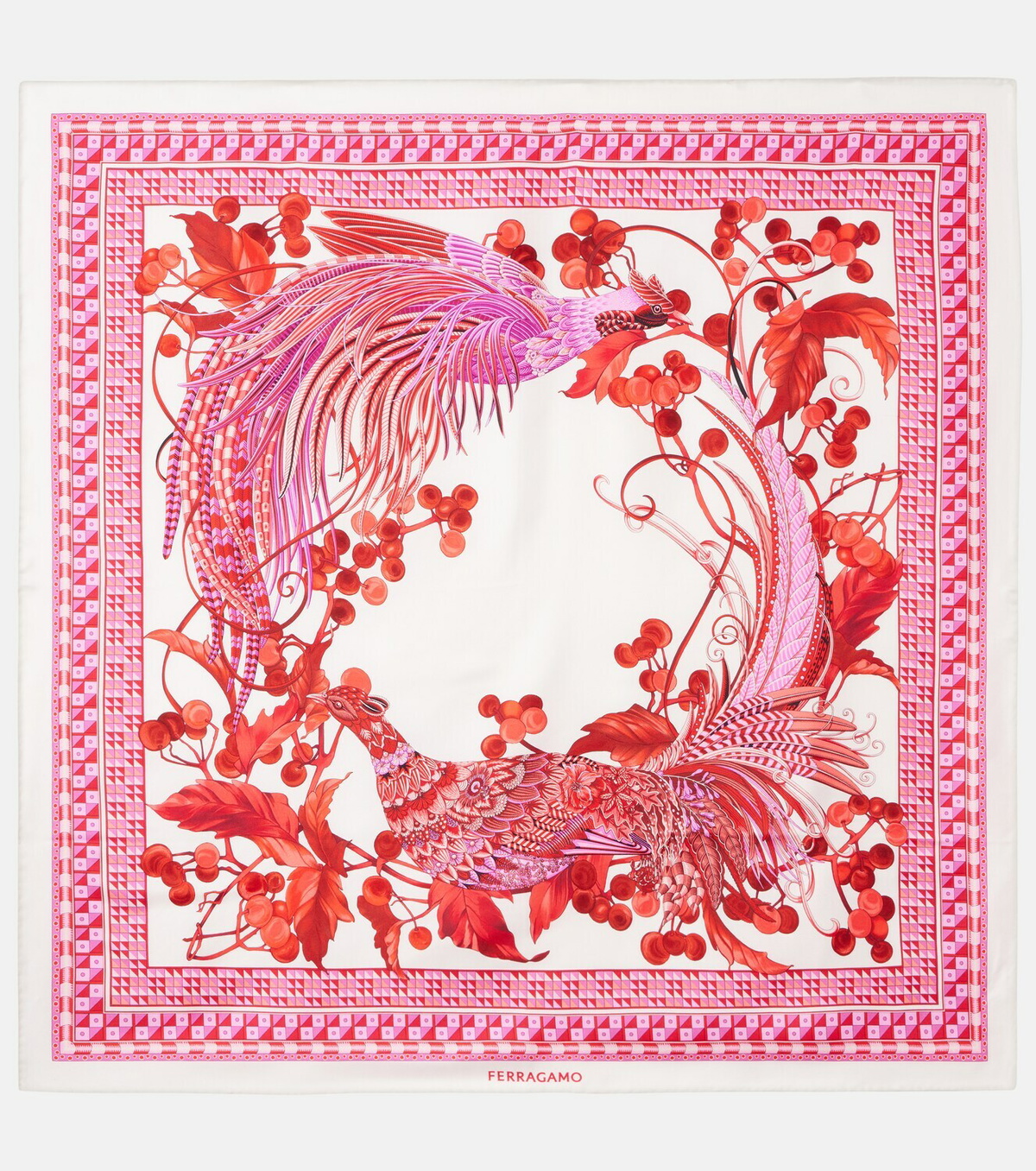 Ferragamo Printed silk scarf