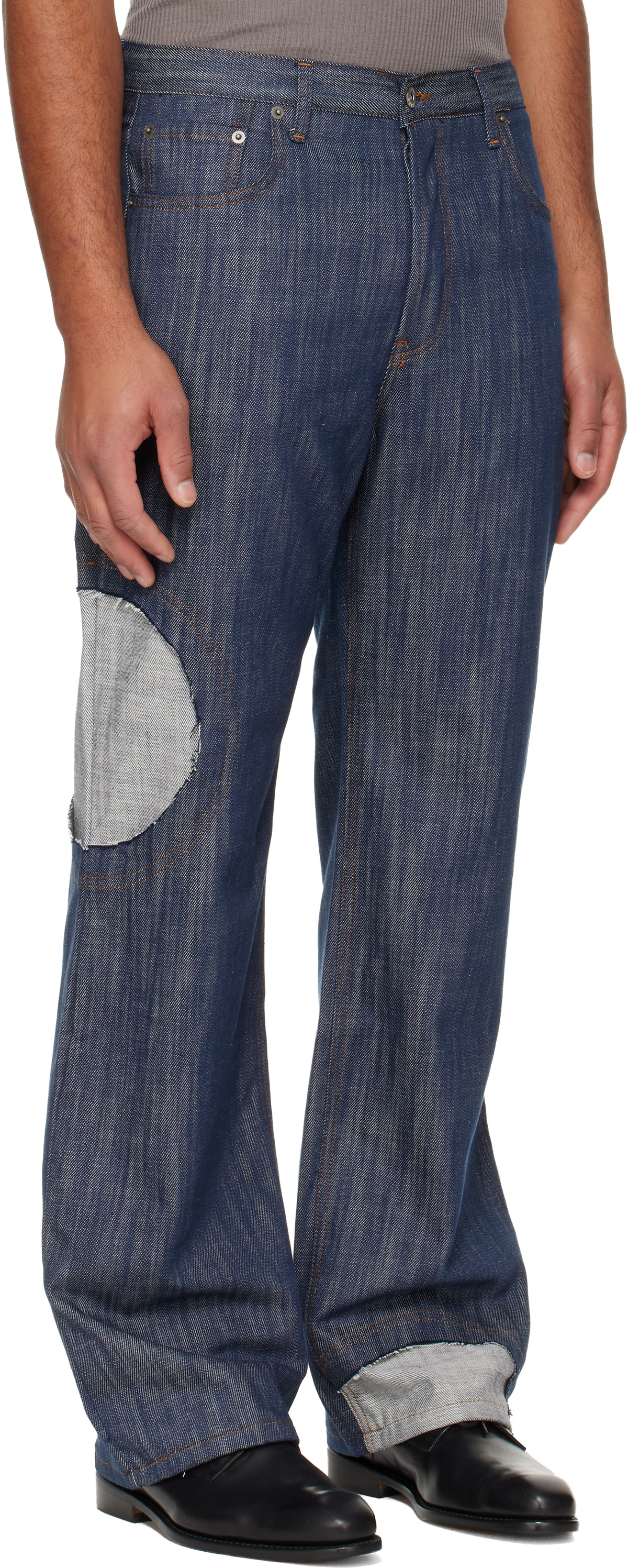 Edward Cuming Navy Circle Window V01s Jeans