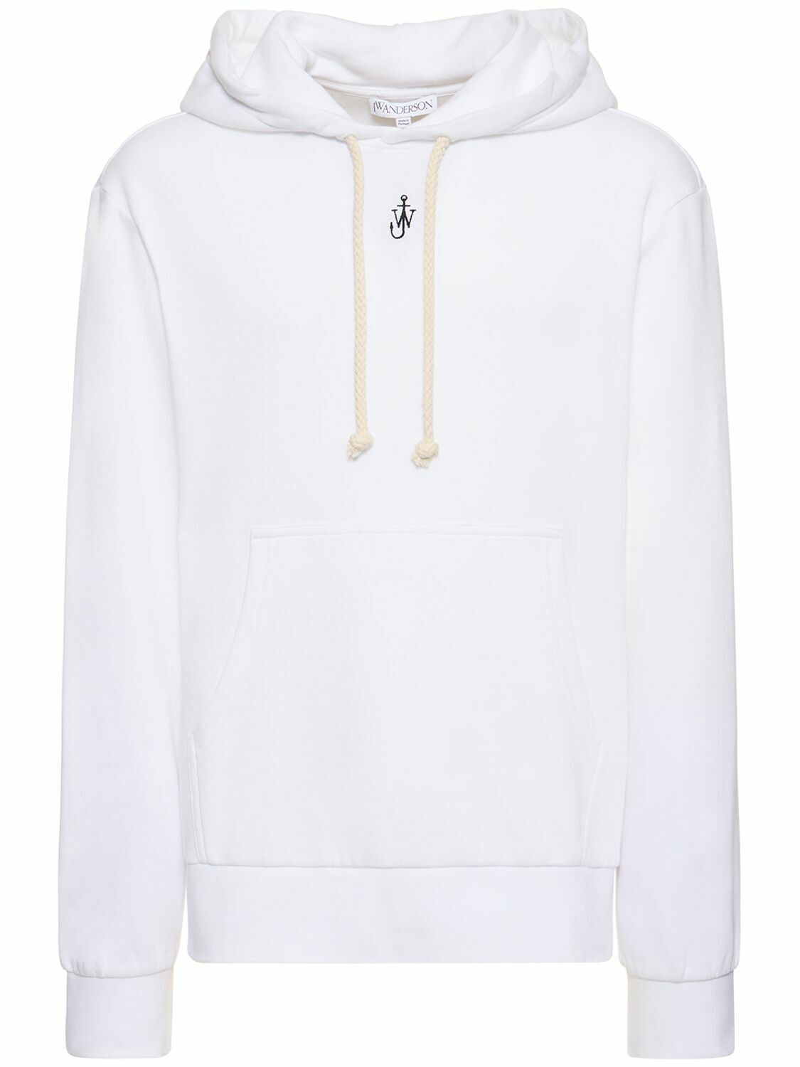 Photo: JW ANDERSON - Logo Embroidery Cotton & Silk Hoodie