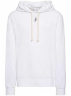 JW ANDERSON - Logo Embroidery Cotton & Silk Hoodie
