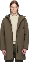 Stone Island Khaki Soft Shell-R-E.Dye Technology Coat