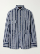 KAPITAL - Cactus Striped Cotton-Kasuri Jacket - Blue