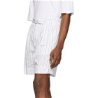 3.1 Phillip Lim White Striped Relaxed Shorts