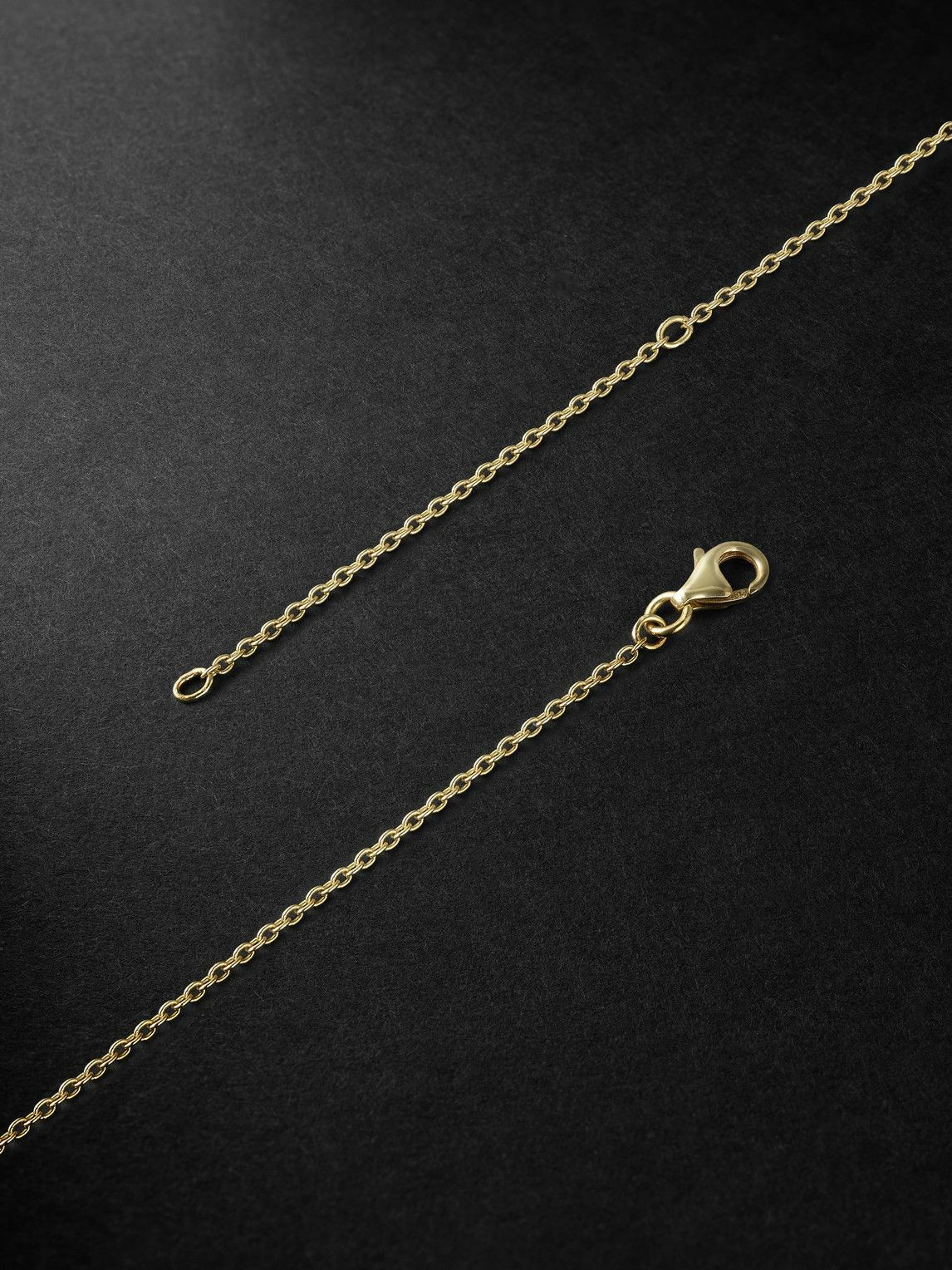 42 Suns - Large 14-Karat Gold Blue Topaz Pendant Necklace