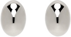 Numbering Silver Egg Earrings