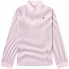 Saks Potts Women's Serena Polo Shirt in Berry Stripe