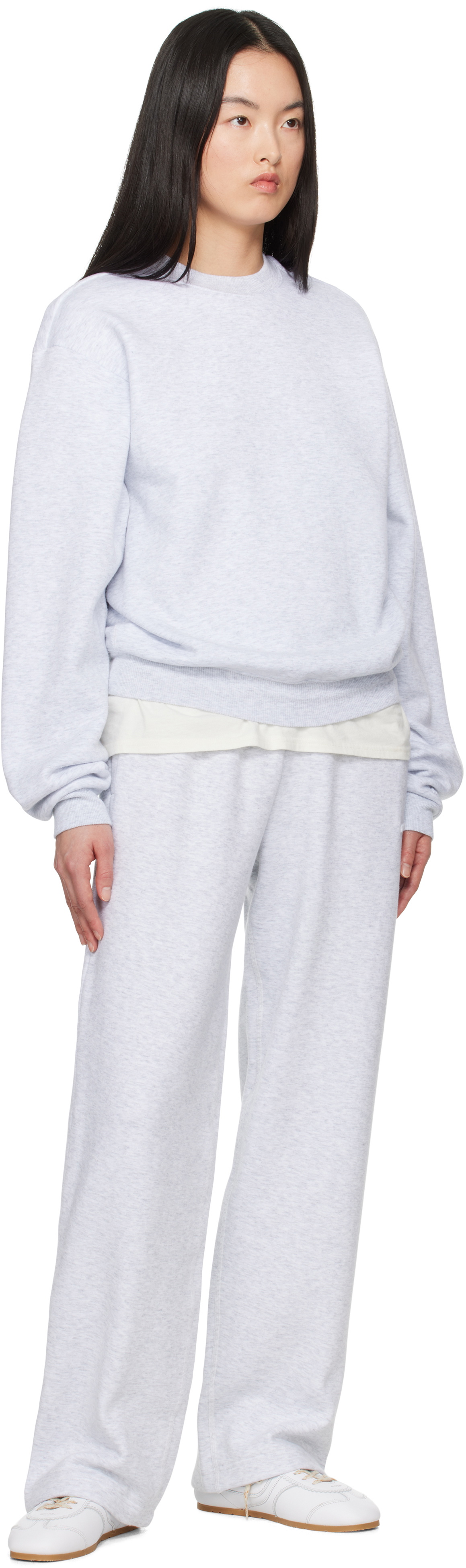 SKIMS Gray Cotton Fleece Classic Straight Leg Sweatpants