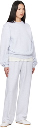 SKIMS Gray Cotton Fleece Classic Straight Leg Sweatpants