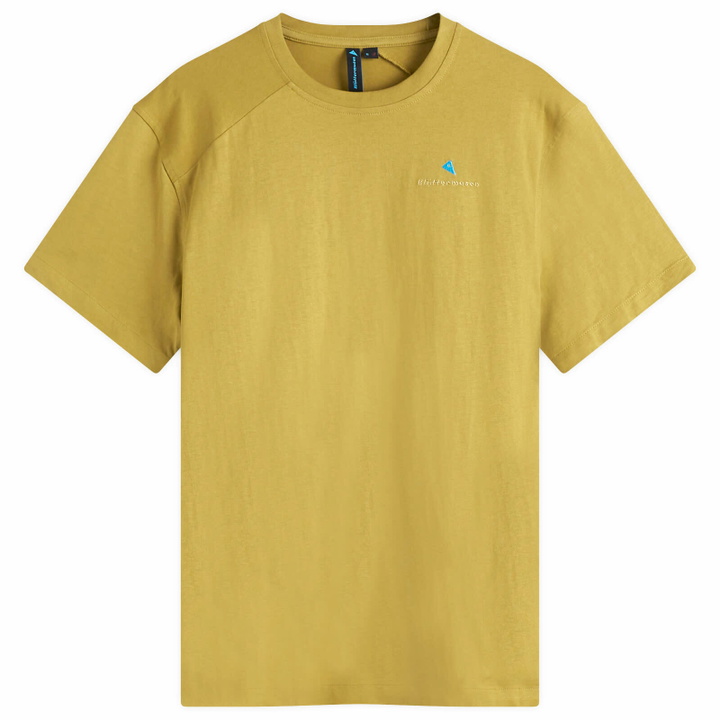 Photo: Klättermusen Men's Root Logo T-Shirt in Meadow Green