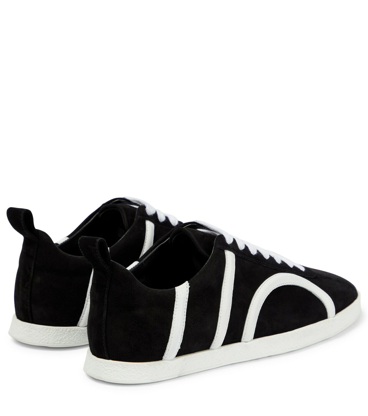 Toteme Leather-trimmed suede sneakers