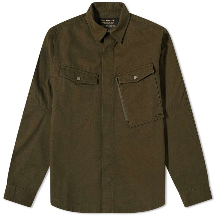 Photo: Maharishi Men's Organic Twill MILTYPE Custom Overshirt in MahaOlive