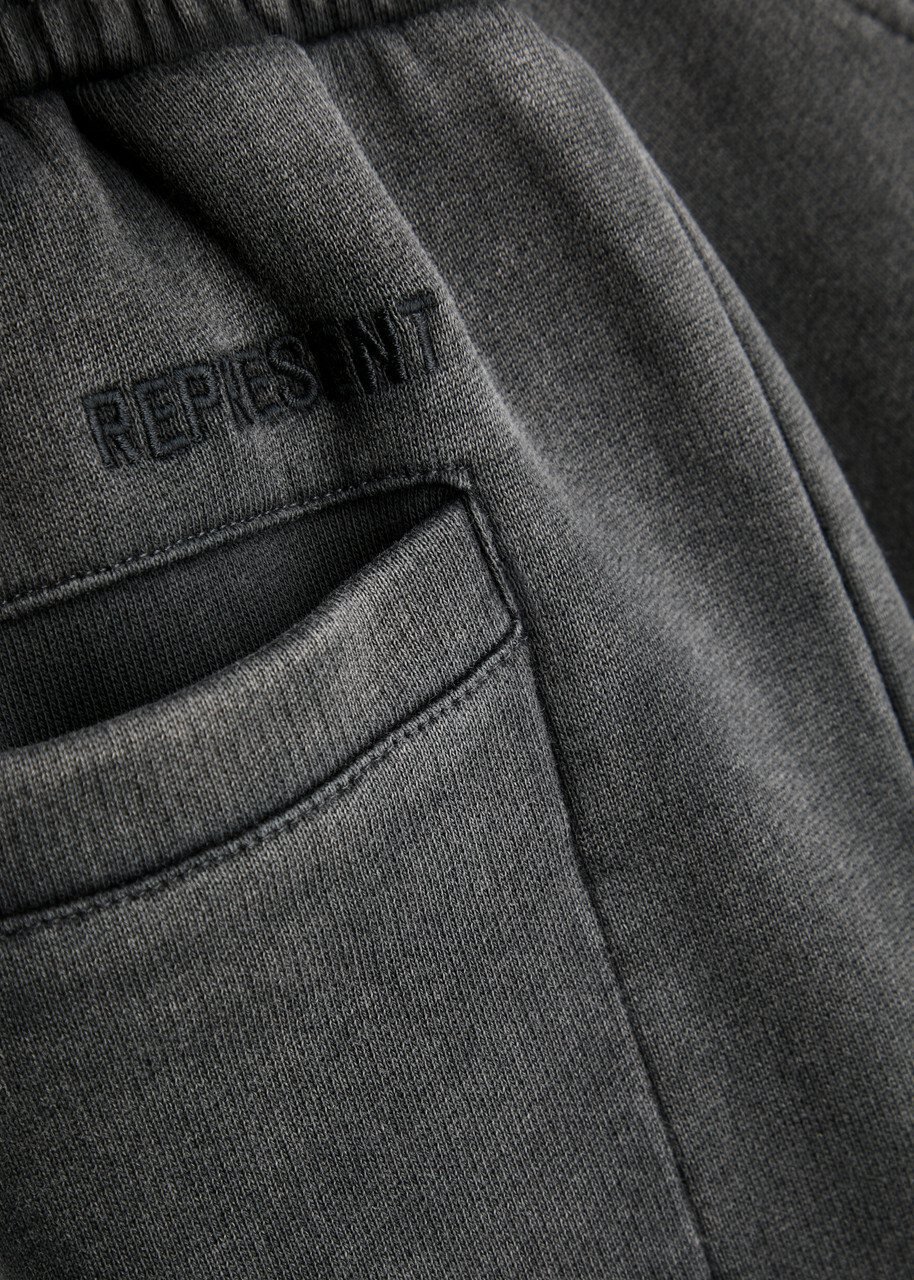 Represent Monster Cotton Cargo Sweatpants Dark Grey