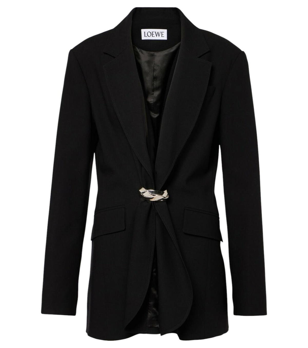 LOEWE Slit-elbow wool-blend twill blazer ジャケット