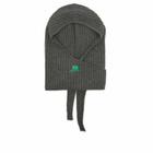 GANNI Women's Core Future Wool Knit Balaclava in Charcoal Grey 