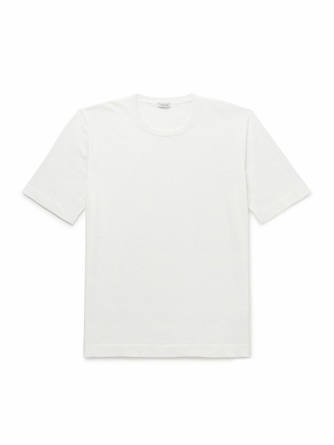 Caruso - Slim-Fit Cotton T-Shirt - White