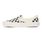 Vans Blue and White OG Checkerboard Classic Slip-On Sneakers