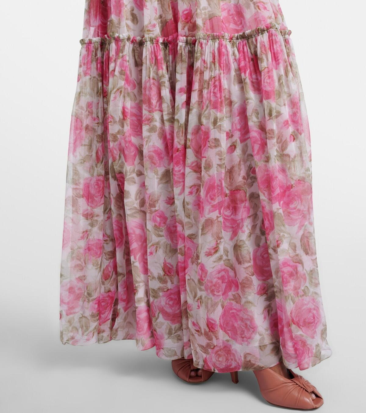 Chloé Floral silk georgette maxi dress