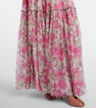 Chloé Floral silk georgette maxi dress