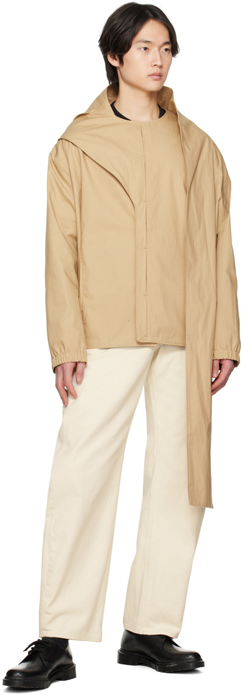 T/SEHNE SSENSE Exclusive Beige Wrap Jacket