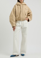 Jacquemus La Parka Courte Caraco Hooded Canvas Jacket Beige