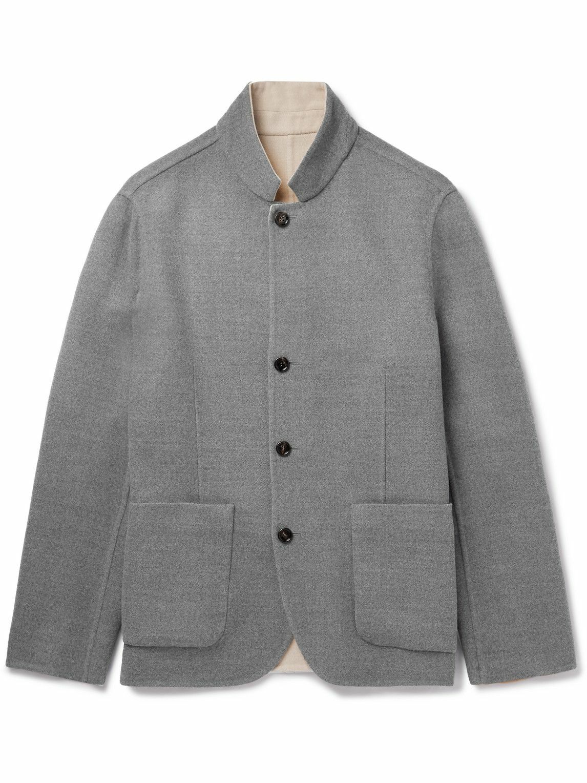 BRUNELLO CUCINELLI ウール混ジャケット Brunello Cucinelli Wool Down Jacket - Beige - Men