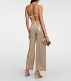 Dodo Bar Or Sequined high-rise wide-leg pants