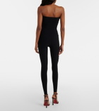 Wolford Slash cutout strapless jersey catsuit