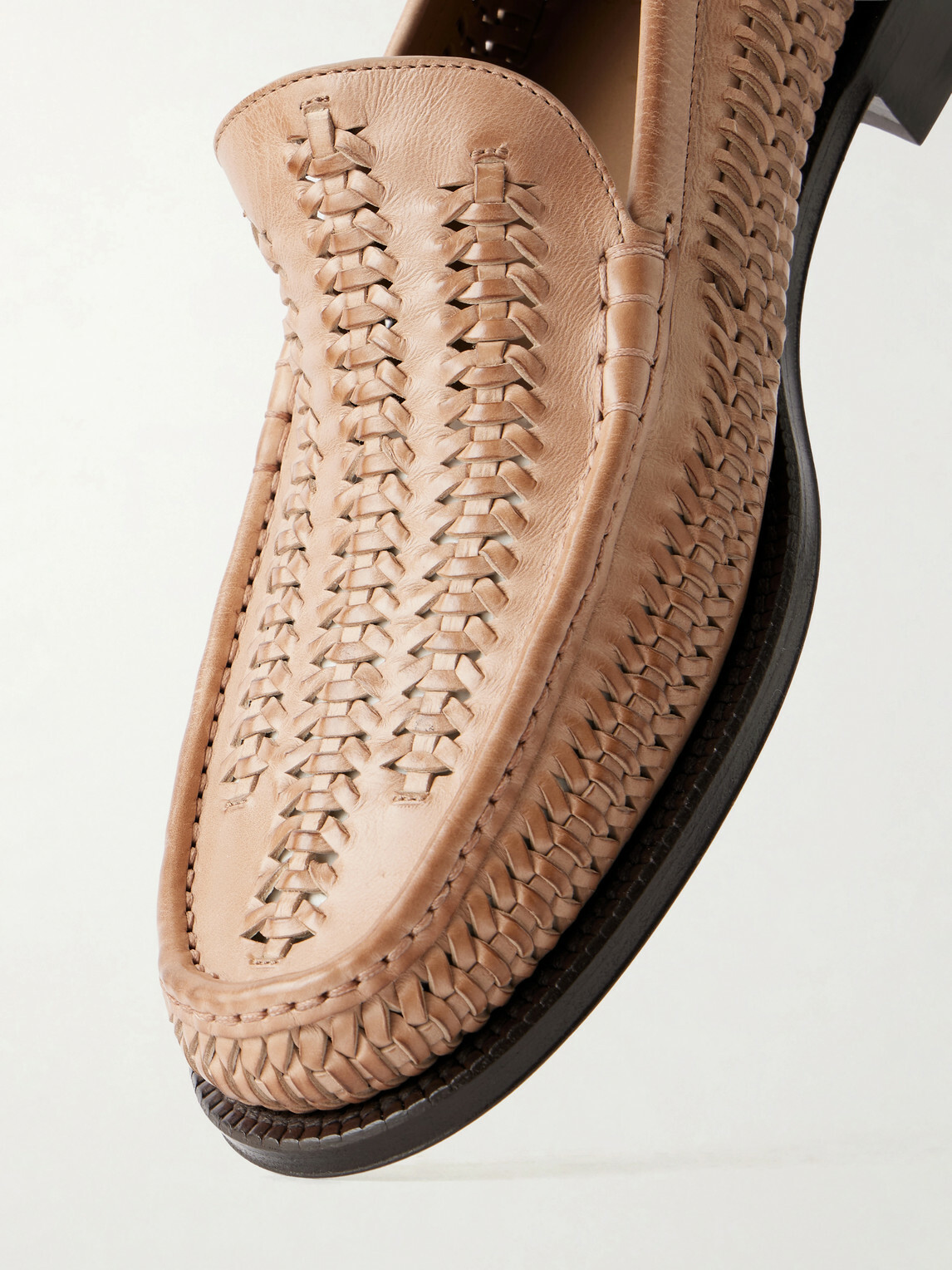 Brunello Cucinelli - Woven Leather Loafers - Brown