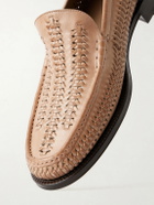 Brunello Cucinelli - Woven Leather Loafers - Brown