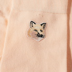 Maison Kitsuné Tonal Fox Head Patch Socks in Peach